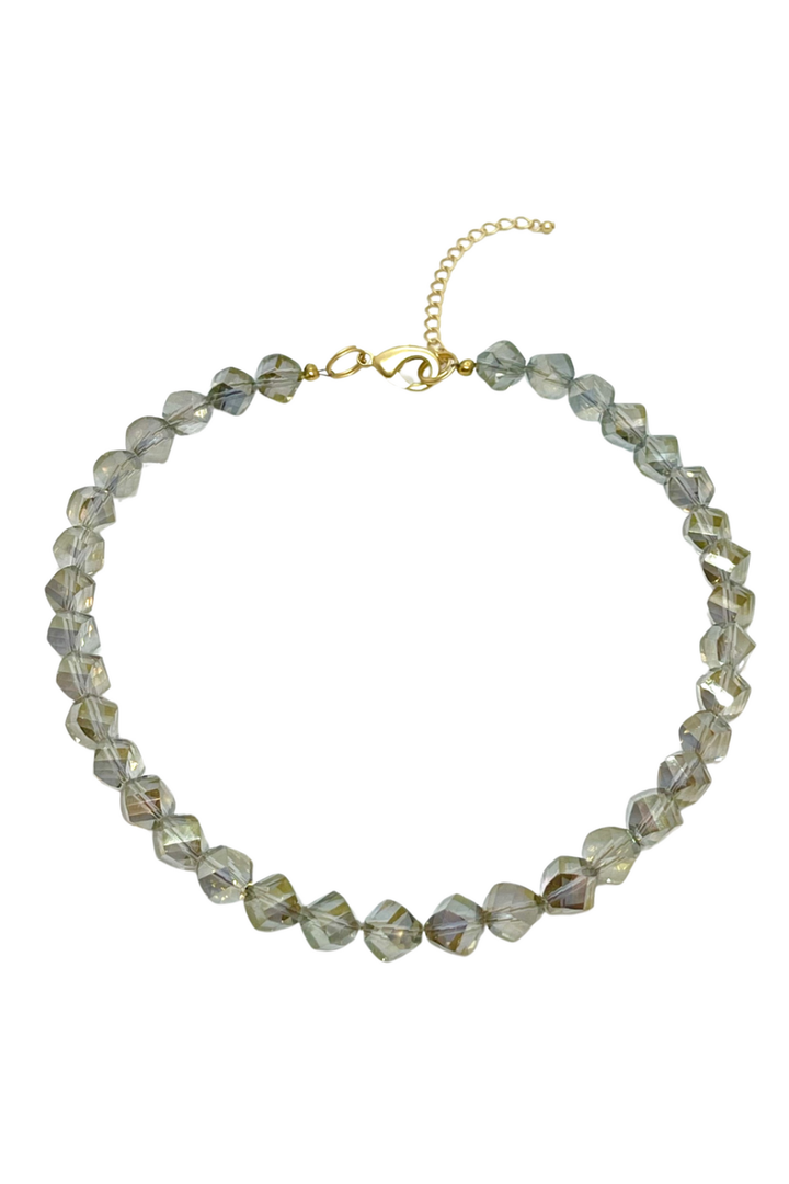 Olive Slice Crystal Necklace