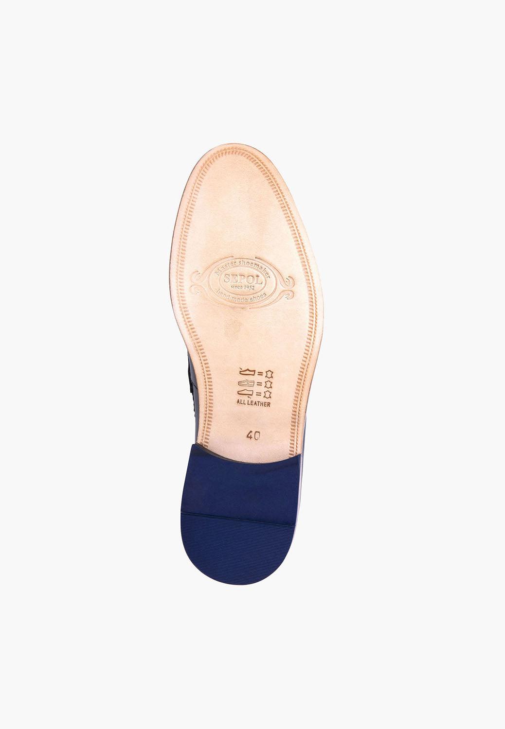 Lucca Loafer Navy-Beige - SEPOL Shoes