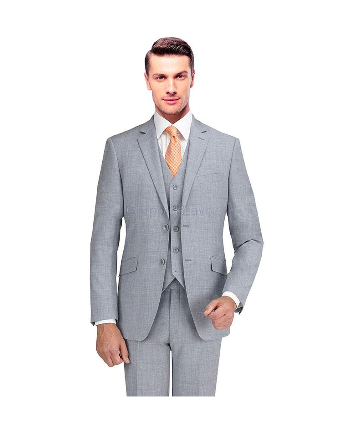 Mantoni Suit M46306-2 - Euro Slim with Vest