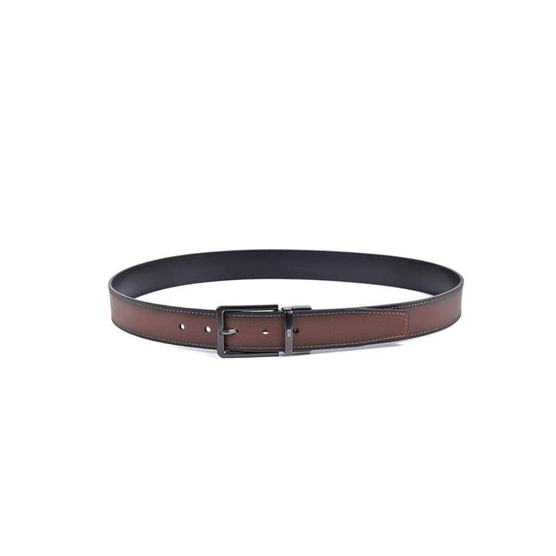 Miguel Bellido reversible leather belt black brown detail