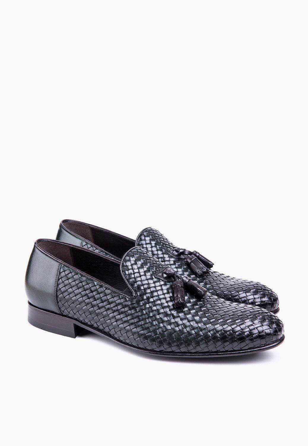 Nice Woven Tassel Dark Green - SEPOL Shoes