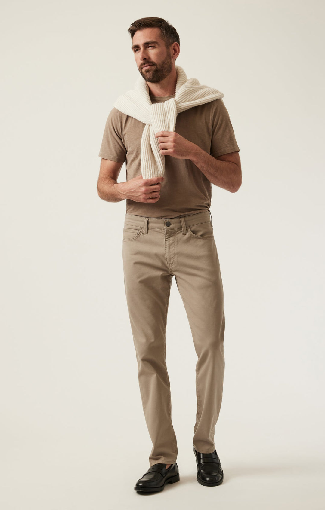 Charisma Relaxed Straight Pants - Sand Coolmax