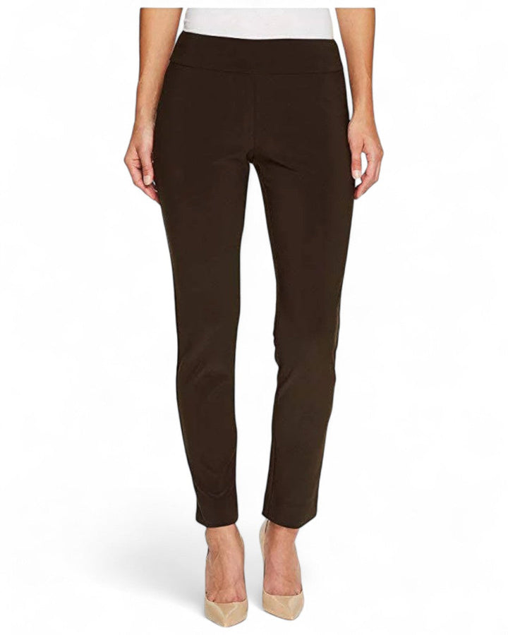 Krazy Larry P21 Microfiber Straight Leg Pant - Brown