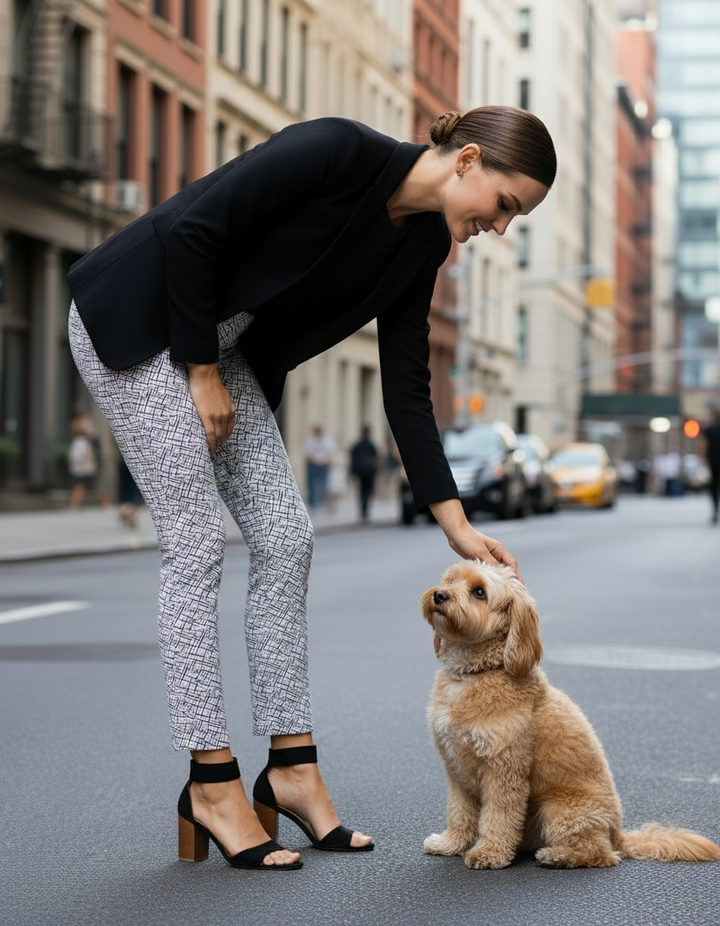 Krazy Larry P507 Pull on Pant - White Sticks