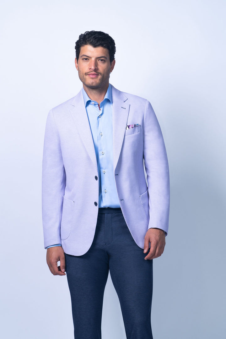 Clearwater Purple Cotton Stretch Knit