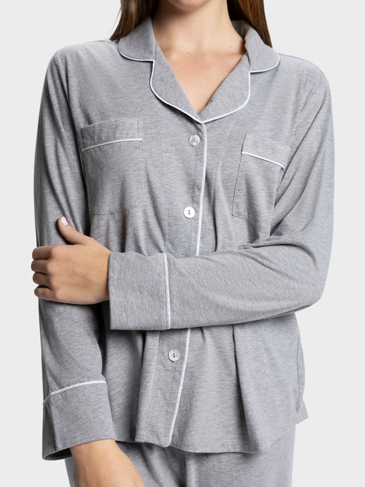 LONG SLEEVE PAJAMA SET: SILVER LINING