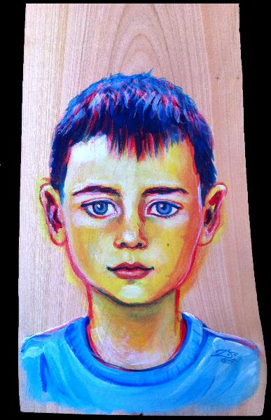 Irish Boy Acrylic Portrait