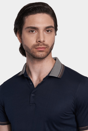 The Mercerized Cotton Polo (Navy Olive)