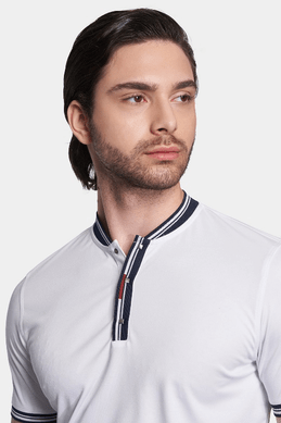 TheMercerized Cotton Polo (Admiral White)