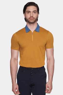 The Mercerized Cotton Polo (Gulf Orange)