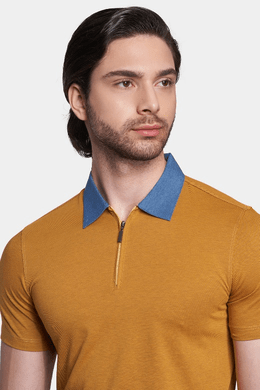 The Mercerized Cotton Polo (Gulf Orange)