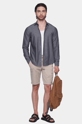 Premium Cotton Dress Shirt (Dark Gray)