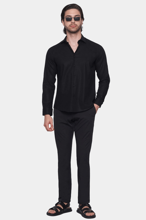 Premium Cotton Dress Shirt (Black)