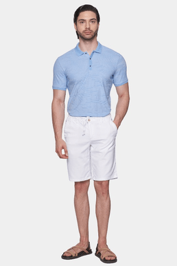 The Mercerized Cotton Polo (Summer Sky Blue)