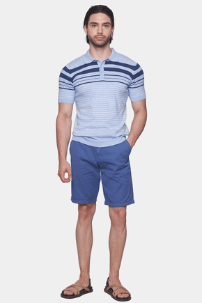 The Mercerized Cotton  Polo (Athletic Blue)