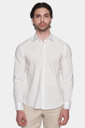 Premium Cotton Dress Shirt (Pure White)