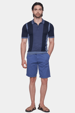 The Mercerized Cotton Polo (Marine Blue)