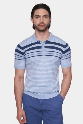 The Mercerized Cotton  Polo (Athletic Blue)