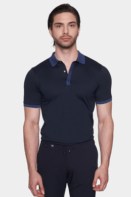 The Mercerized Cotton Polo (Admiral Blue)