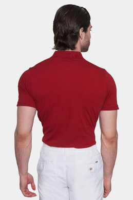 The Mercerized Cotton Polo (Cardinal Red)