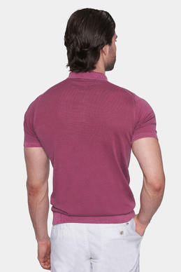 The Mercerized Cotton Polo (Fuschia)