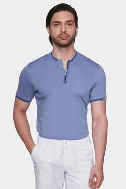Mercerized cotton polo (Powder Blue)