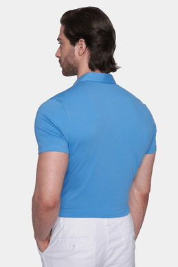 The Mercerized Cotton Polo (Blue)