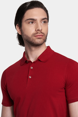The Mercerized Cotton Polo (Cardinal Red)
