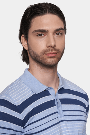 The Mercerized Cotton  Polo (Athletic Blue)