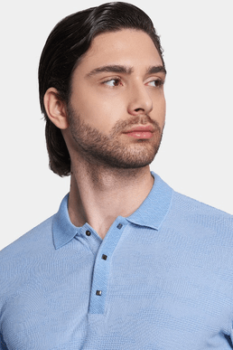 The Mercerized Cotton Polo (Summer Sky Blue)