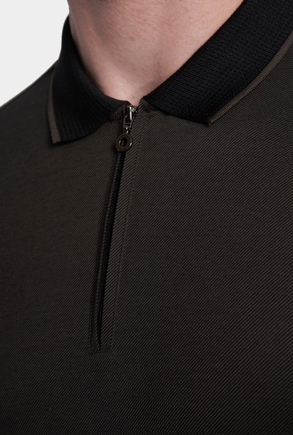 The Mercerized Cotton Polo (Charcoal)