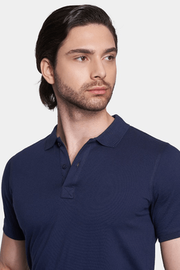 The Mercerized Cotton Polo (Deep Sea)