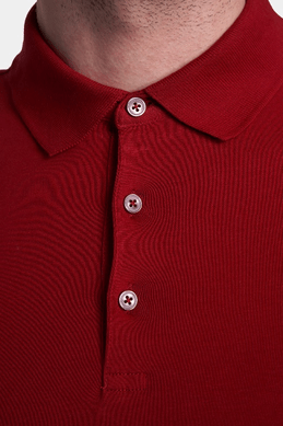 The Mercerized Cotton Polo (Cardinal Red)