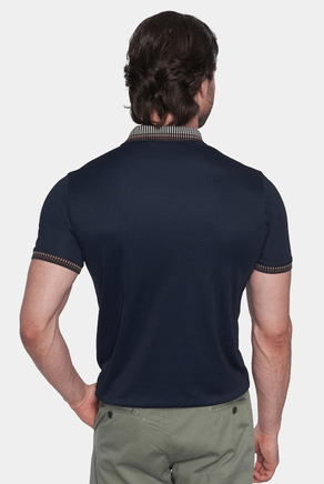 The Mercerized Cotton Polo (Navy Olive)