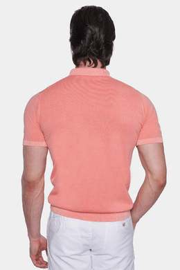 The Mercerized Cotton Polo (Salmon Orange)