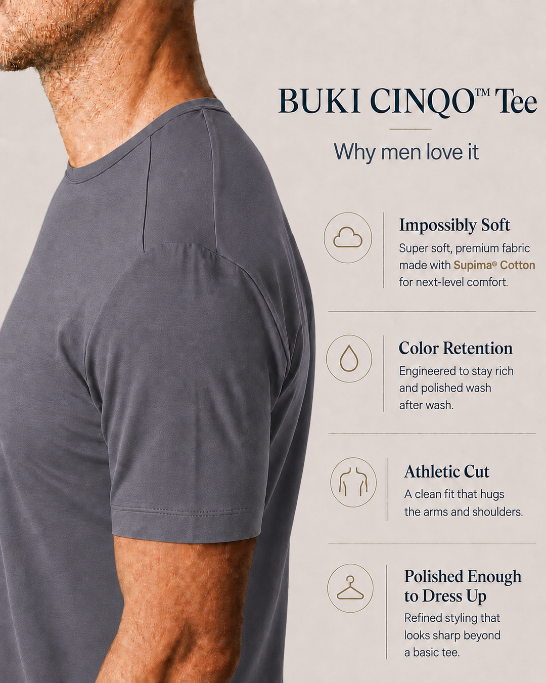 Buki State of the Art Supima Tee - Raven