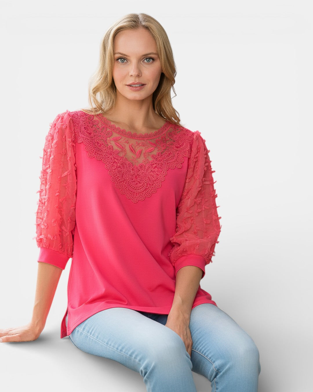 Renae Pointe Knit with Lace Navy / 33060RP / XS