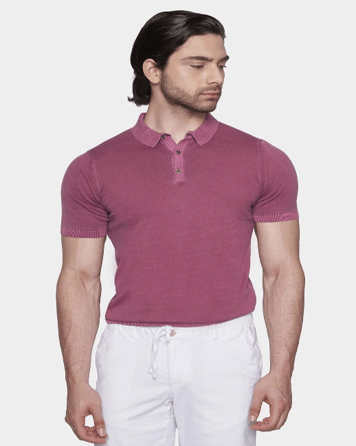 The Mercerized Cotton Polo (Fuschia)