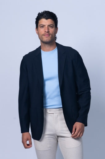 Portofino Navy Ultra Stretch Nylon Blazer