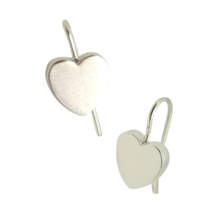 Matte Gold Heart Earrings