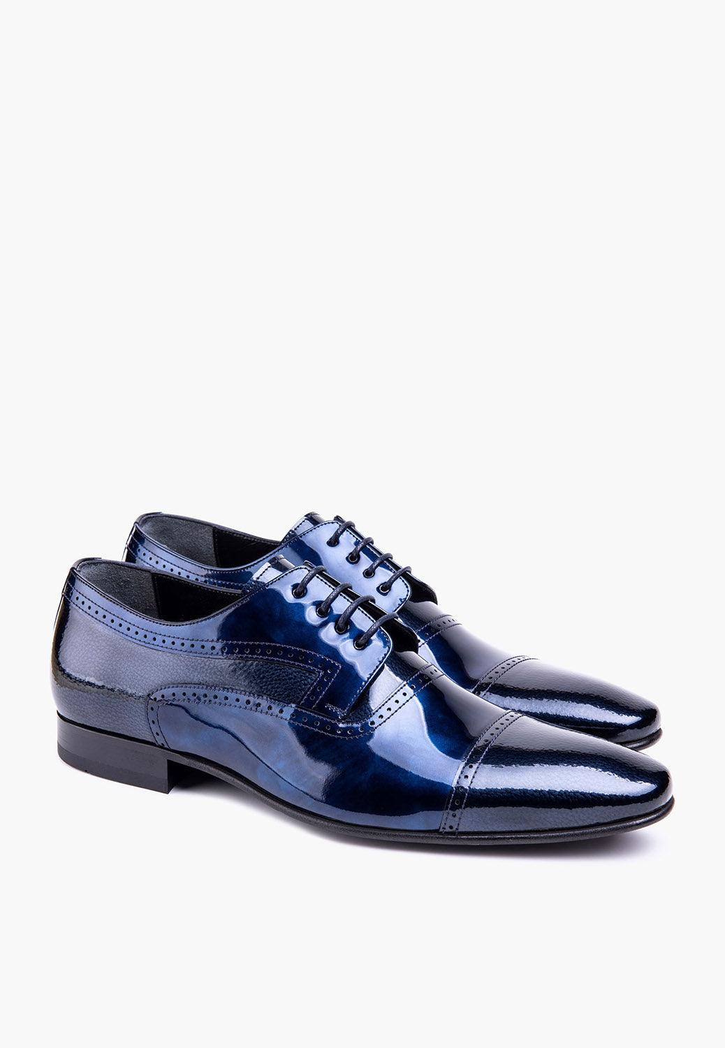 Sleek Lace Up Navy-Grey - SEPOL Shoes