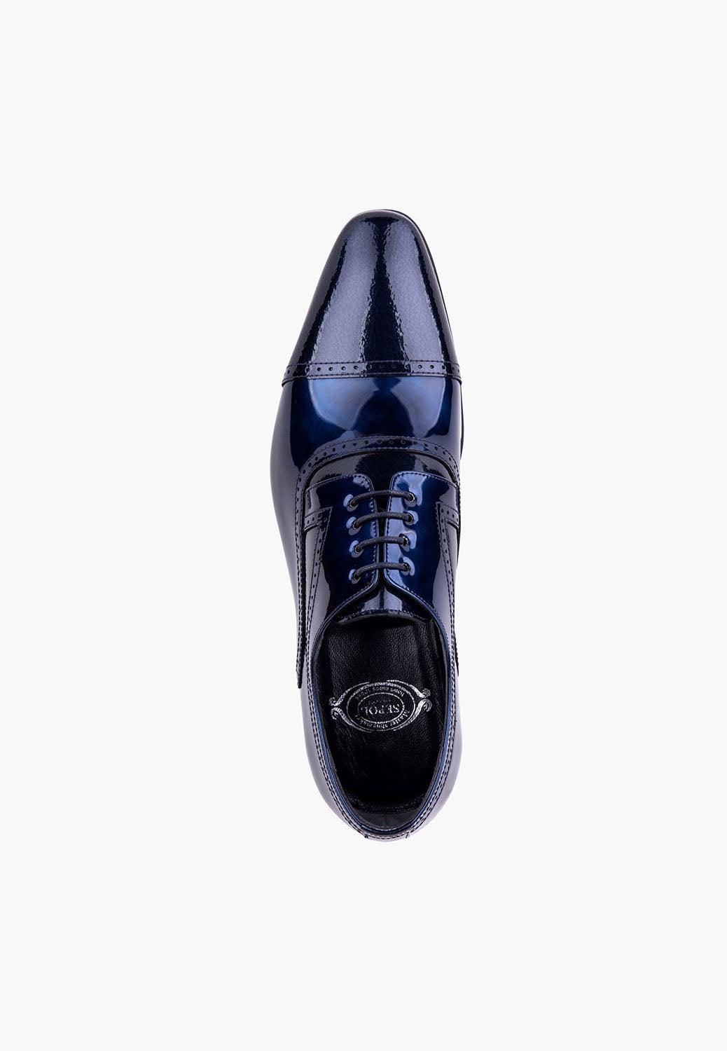 Sleek Lace Up Navy-Grey - SEPOL Shoes