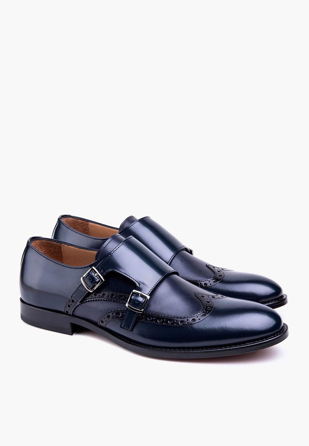 Stunner Double Monk Navy - SEPOL Shoes