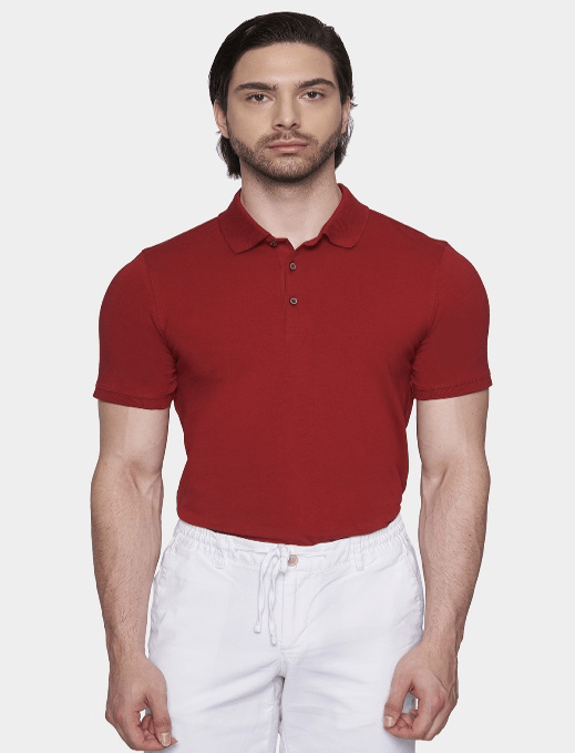 The Mercerized Cotton Polo (Cardinal Red)
