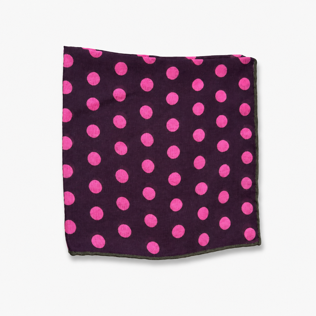 Pocket Square - Tan &amp; Purple
