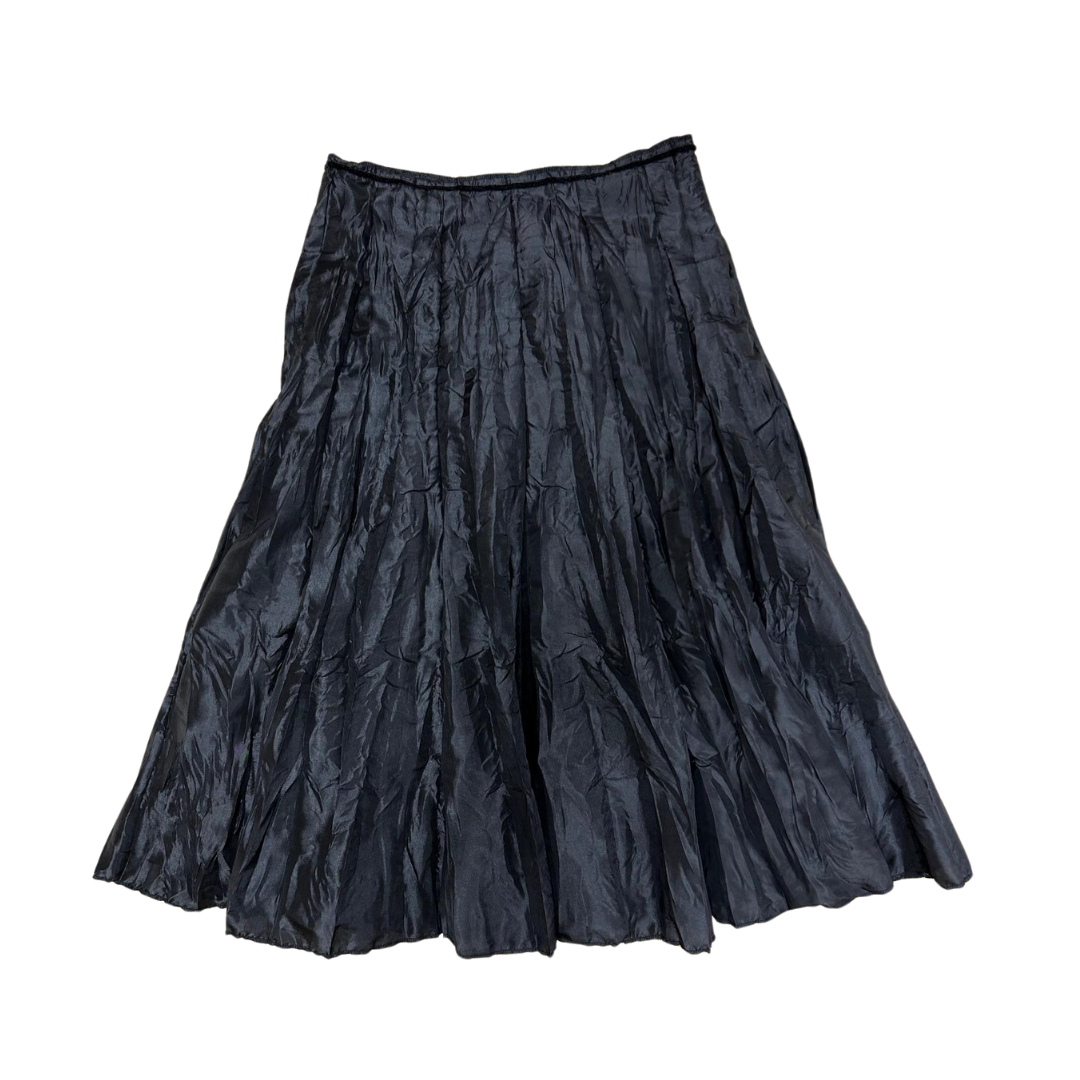 Taffeta Gored Full Skirt - Black