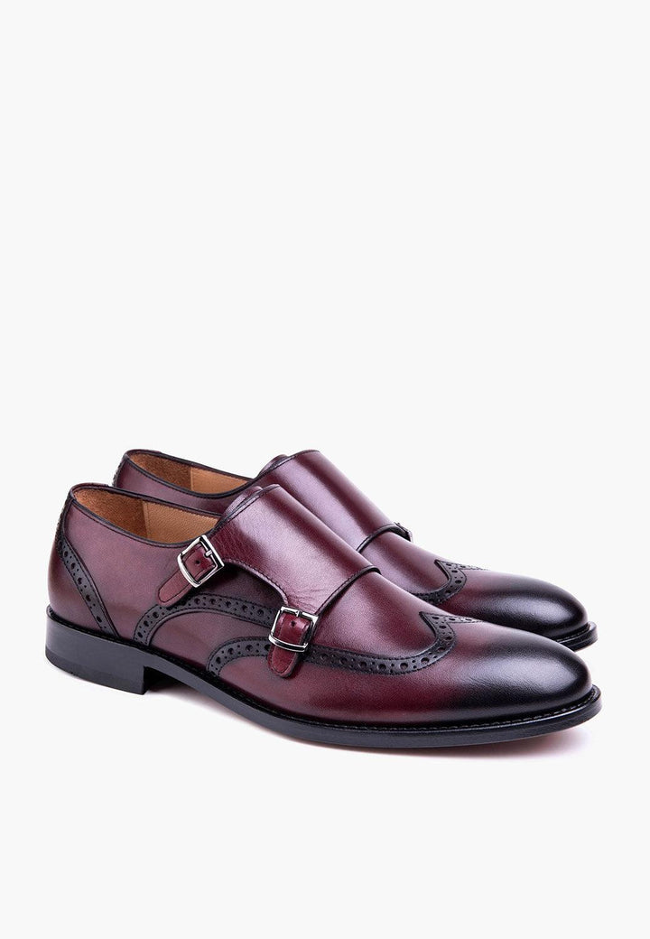 Vegas Double Monk Burgundy - SEPOL Shoes