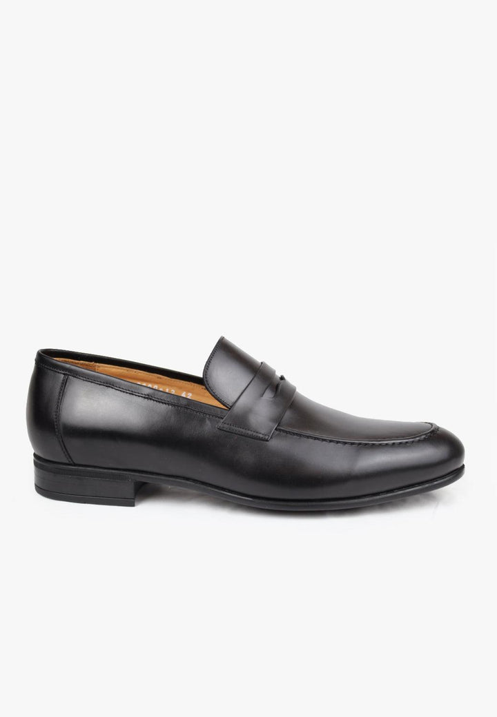 Sepol Vegas Penny Loafer in Black, side view
