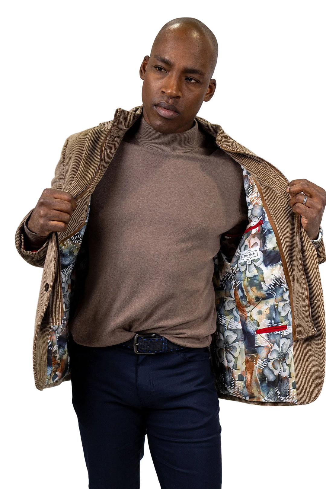 Lorenzo Cocoa Stretch Corduroy Hybrid Sport Coat - alternate view