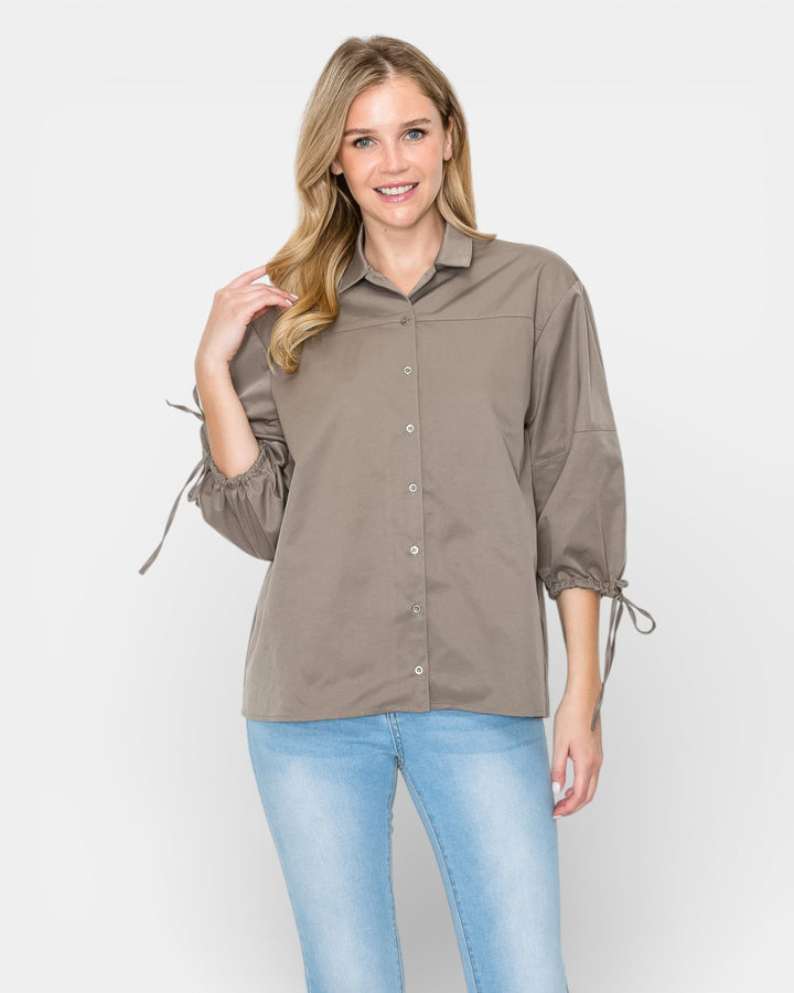 Winnie Woven Shirt Top 52315W / NAVY / XS